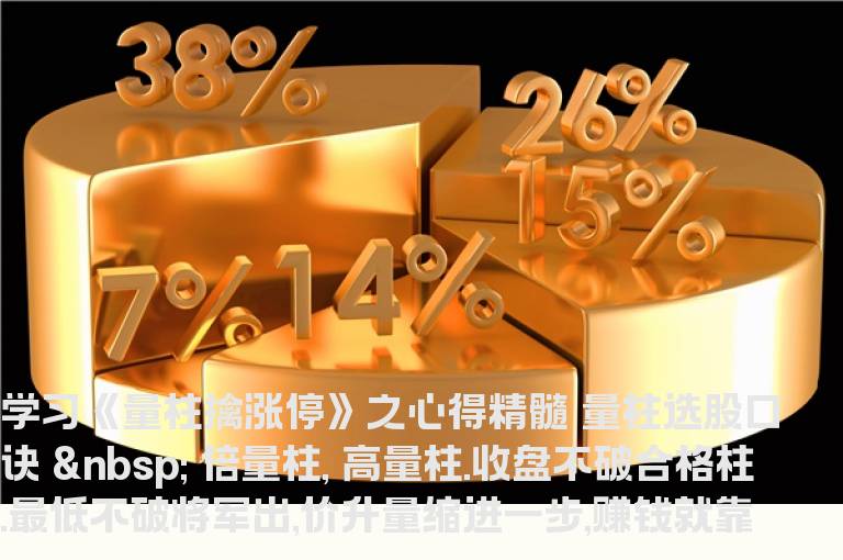 学习《量柱擒涨停》之心得精髓