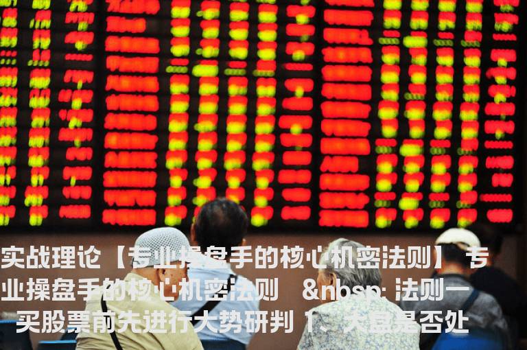 实战理论【专业操盘手的核心机密法则】