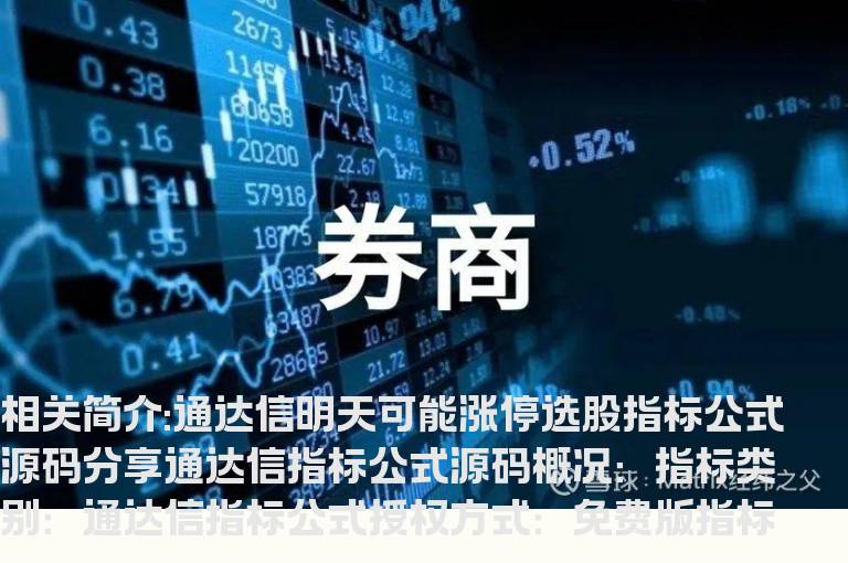 通达信明天可能涨停选股指标公式源码分享