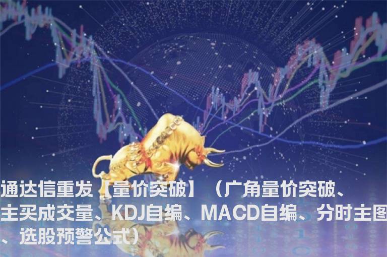 通达信重发【量价突破】（广角量价突破、主买成交量、KDJ自编、MACD自编、分时主图、选股预警公式）