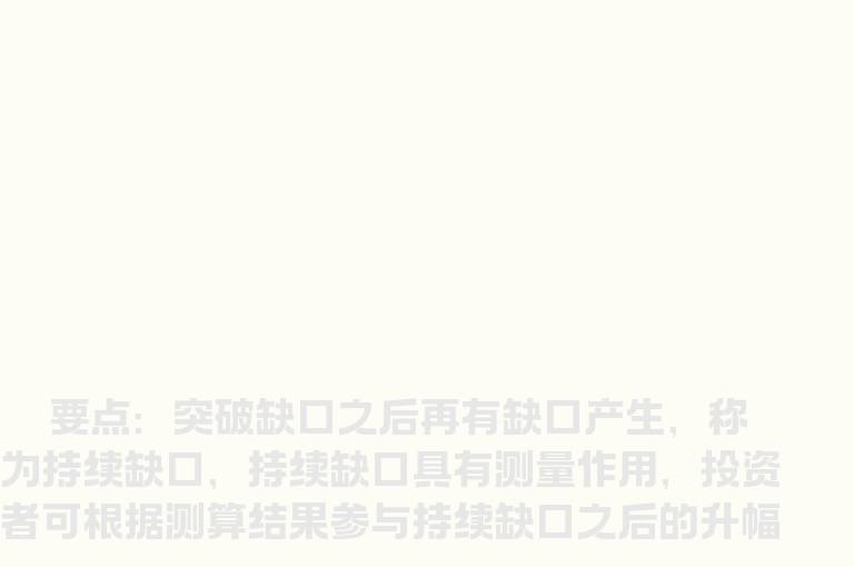 突破缺口可作为买进信号