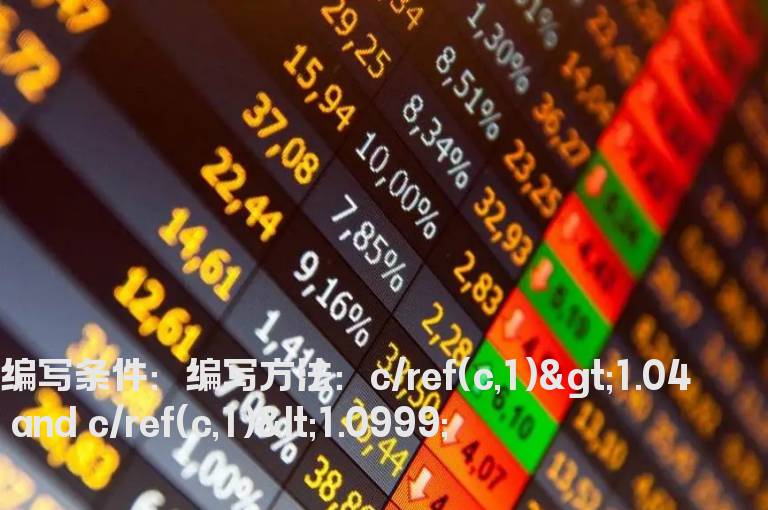 涨幅大于4%小与9.99%的选股公式