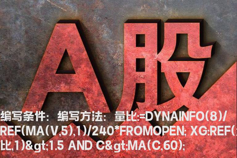 昨日量比大于1.5且大于60日均线选股公式