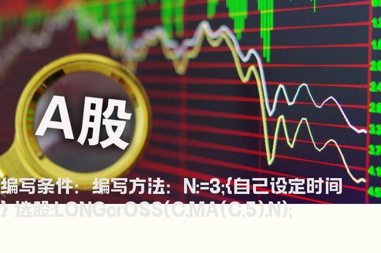 今日收盘价上穿5均线的选股公式