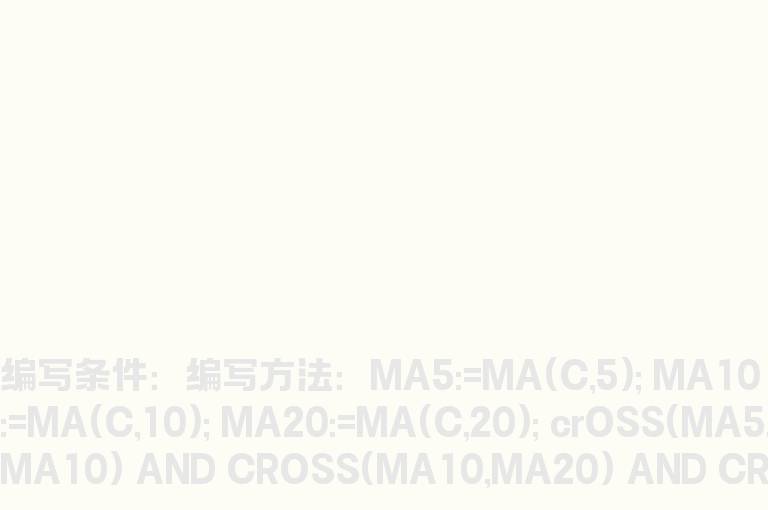 5日10日20日均线金叉的选股指标
