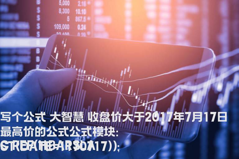 【大智慧】收盘价大于2017年7月17日最高价的公式