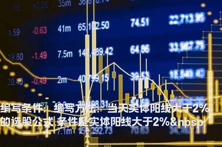 一个当天实体阳线大于2%的选股公式