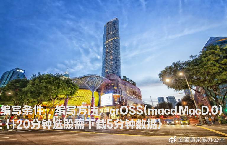 120分钟MACD金叉的选股公式