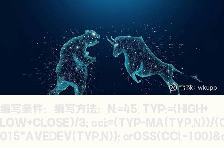 CCI上穿-100 J值金叉或上拐的预警公式