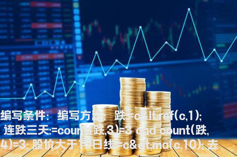 连跌3天股价在10日线上的选股公式