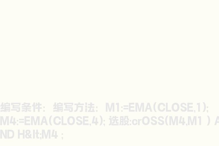 价跌破4日均线选股