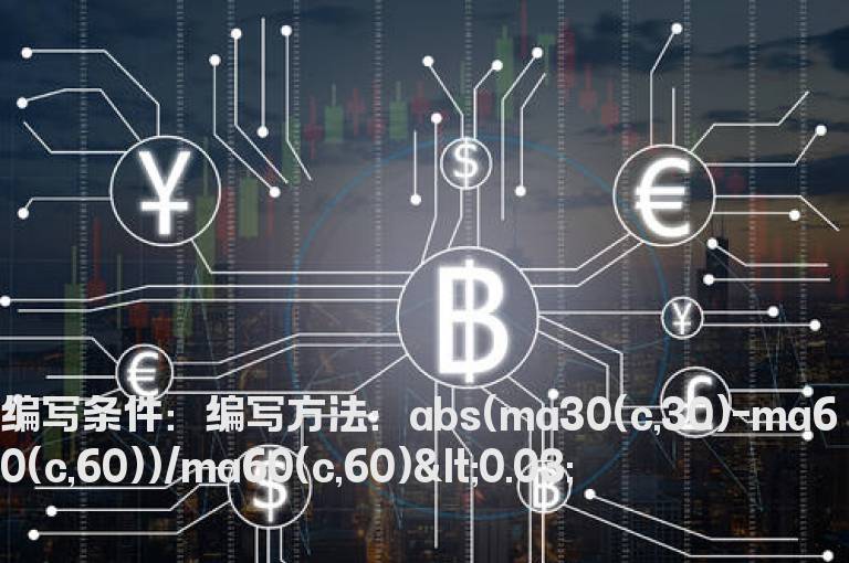 30天与60天均线距离小于3%的公式