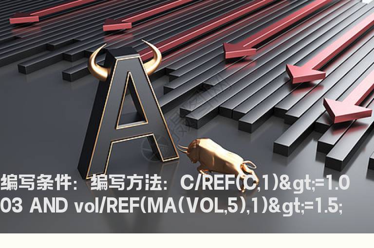 量比>1.5且涨幅>0.03的公式