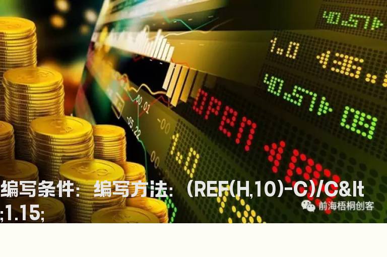 收盘价的差值小于15%的公式