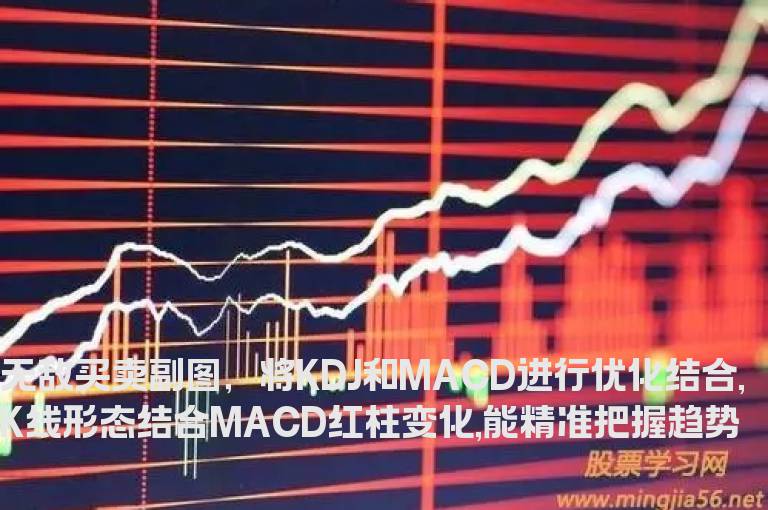 无敌买卖副图，将KDJ和MACD进行优化结合,K线形态结合MACD红柱变化,能精准把握趋势