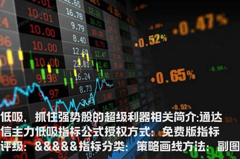 通达信主力低吸指标公式