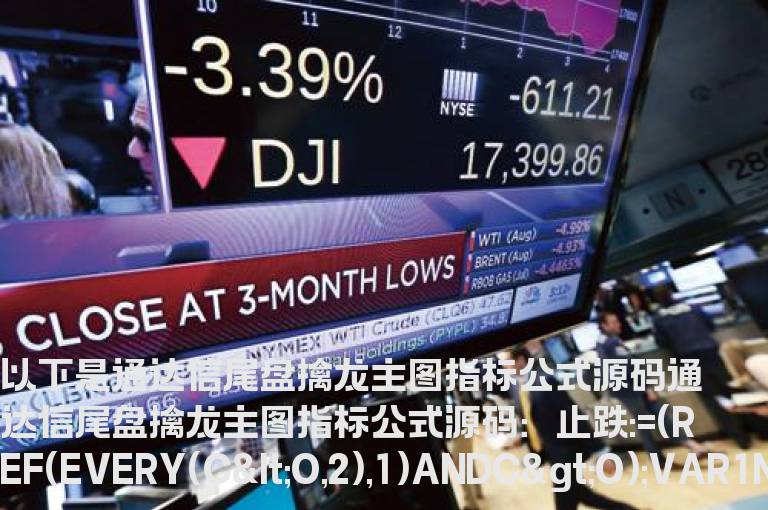 通达信尾盘擒龙主图指标公式源码,通达信公式