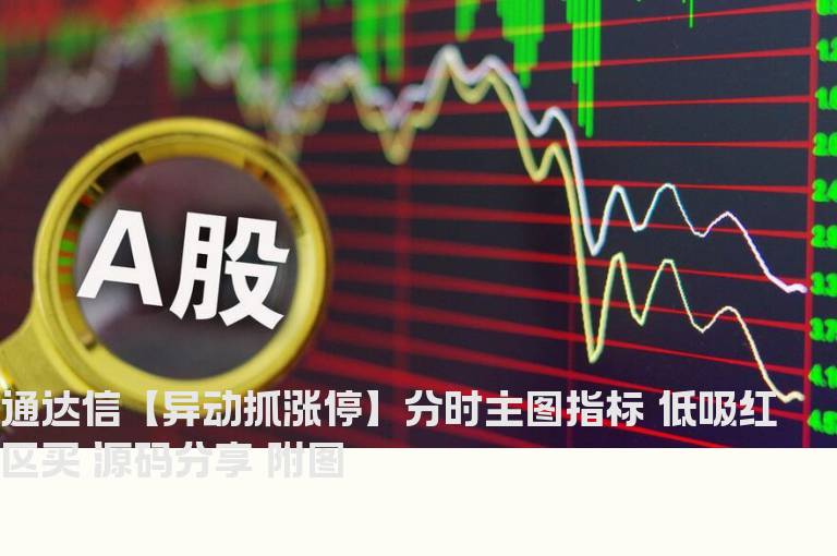 通达信【异动抓涨停】分时主图指标 低吸红区买 源码分享 附图