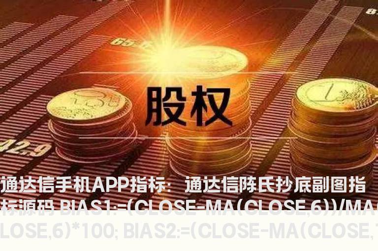 通达信手机APP指标：通达信陈氏抄底副图指标