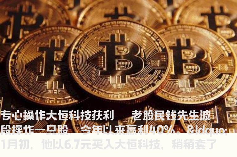 老股民专做一只股赚40%