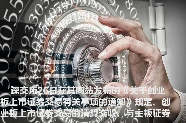 创业板上市证券交易 清算交收与主板相同