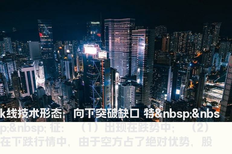 K线技术形态：向下突破缺口