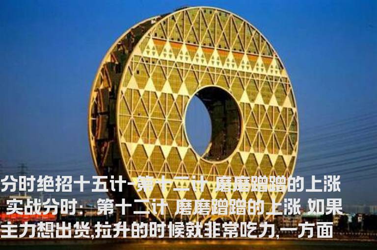 股海网★★★分时绝招---磨磨蹭蹭的上涨