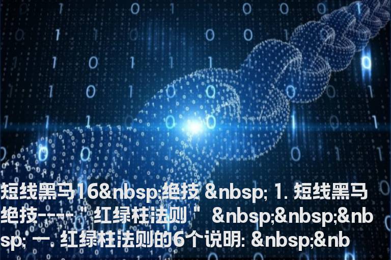 短线黑马16绝技