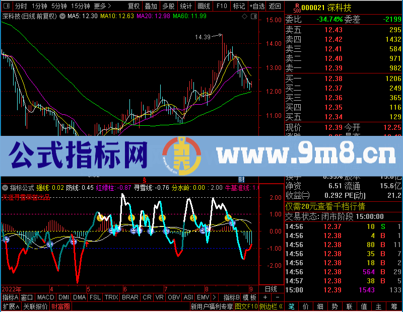 通达信天涯寻牛之寻雪看多空幅图未加密选股指标公式源码