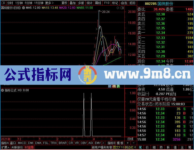 通达信金叉买入(金叉买入未加密选股指标公式源码