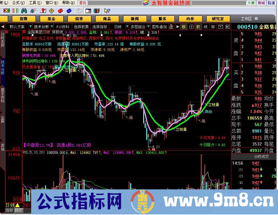 朱志辉持股线（主图 源码 F10资料 立柱量）