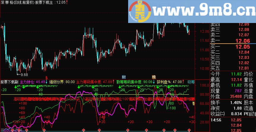 主力持仓控筹线 幅图 源码