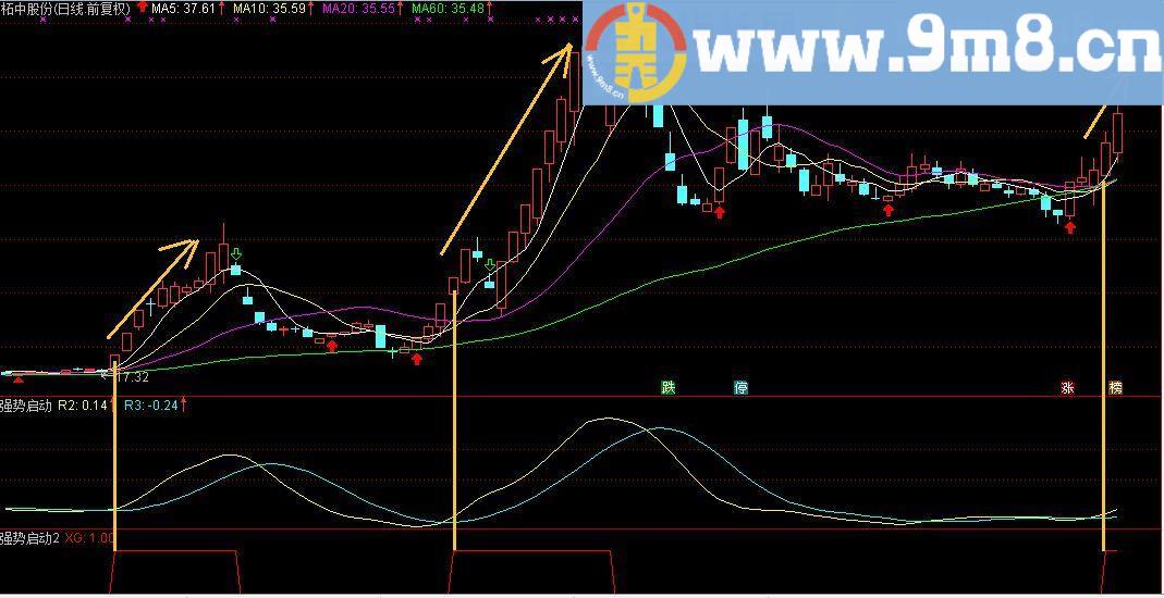通达信强势启动（指标 副图 贴图