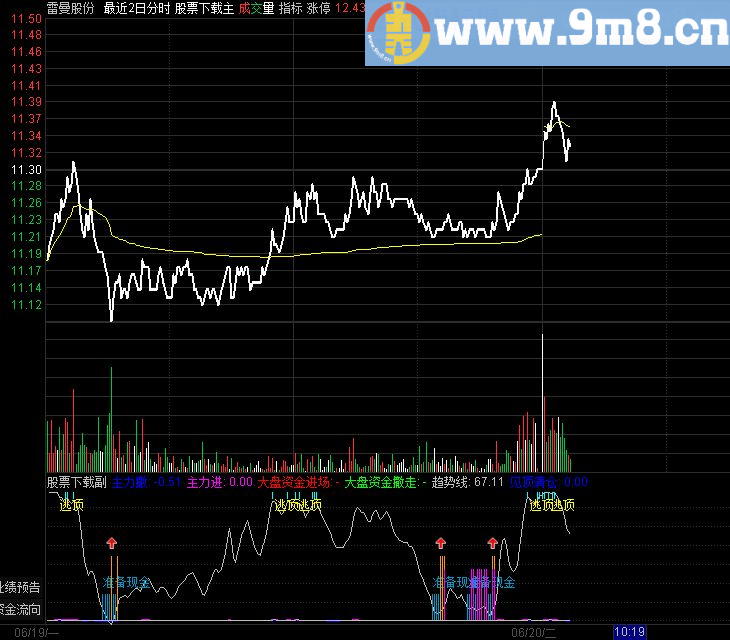 通达信分时买卖副图指标（九毛八公式指标网）