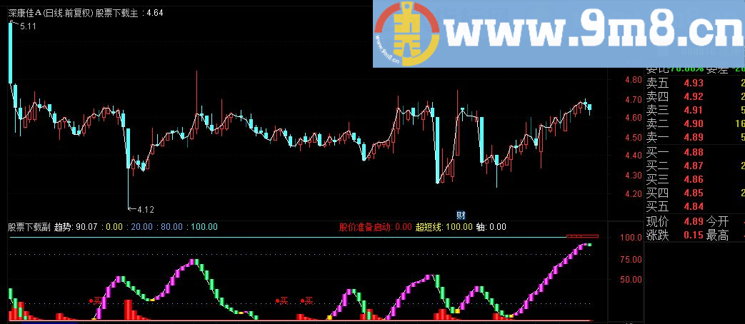 通达信精准抄底大黑马副图指标 源码