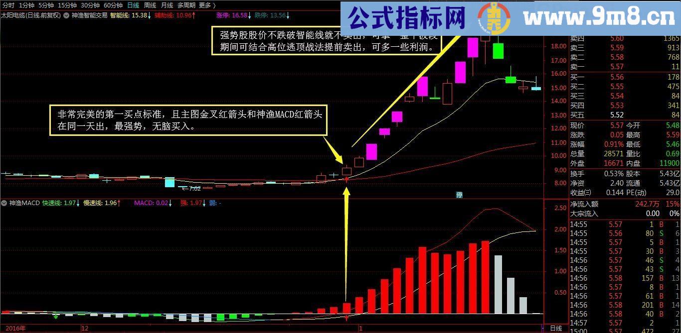 神渔智能交易 通达信主图+选股指标 贴图