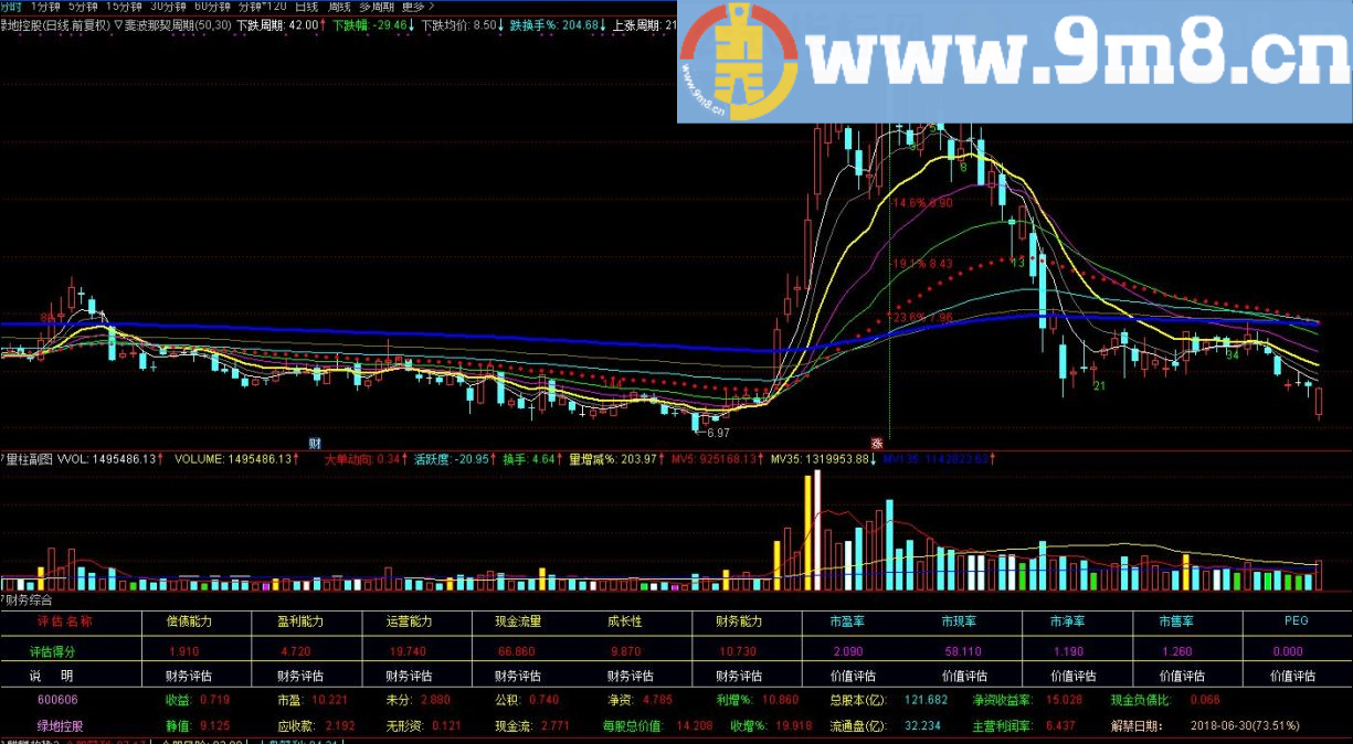 财务综合 通达信副图指标 源码 贴图