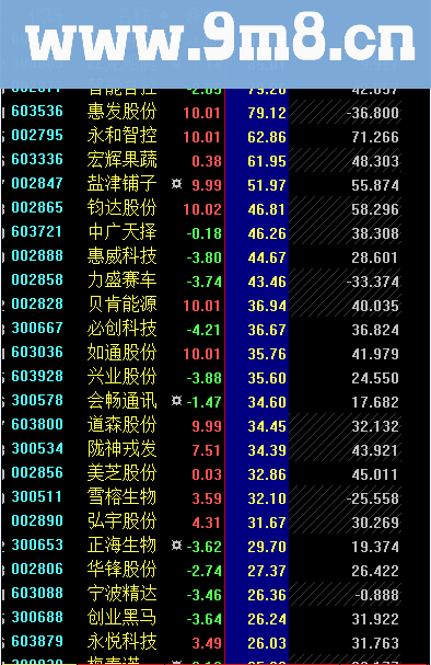 自行体会 大智慧净量换手指标 日线 大智慧指标 九毛八公式指标网