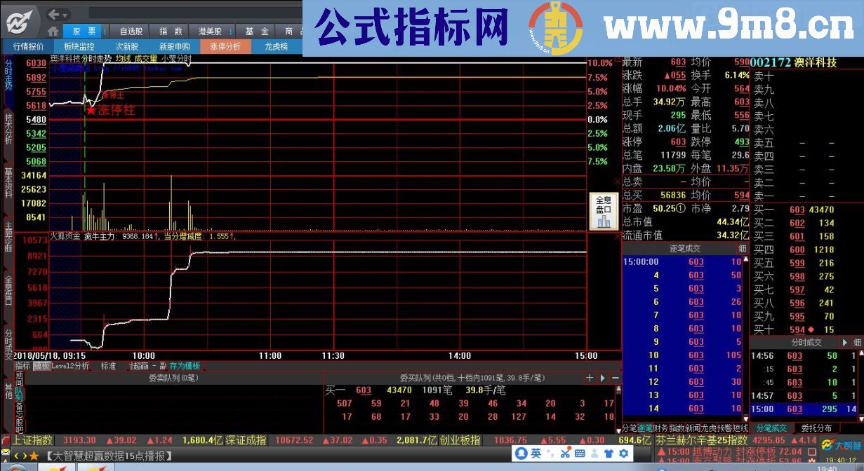 疯牛主力 大智慧 真实资金 分时 大智慧指标 九毛八公式指标网