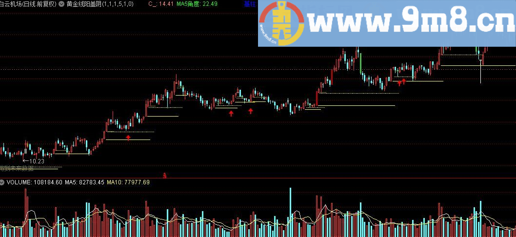 黄金线阳盖阴 通达信指标 源码 贴图