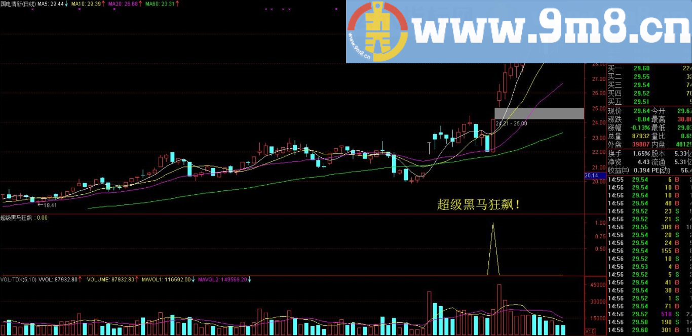 金钻精品 超级嘿马狂飙 通达信指标 贴图