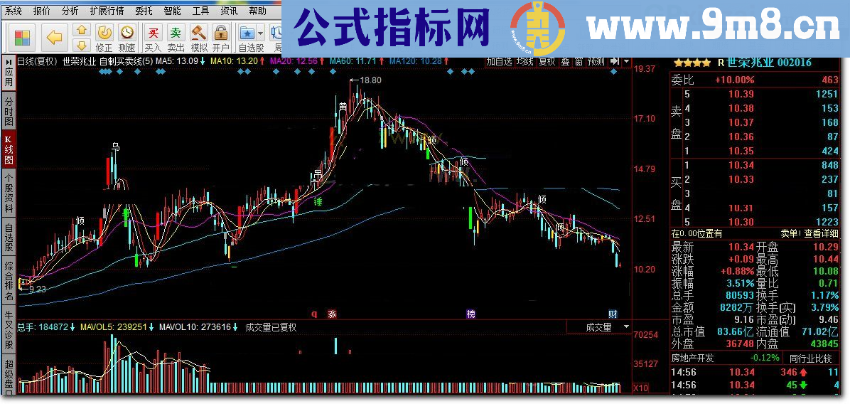 自制买卖线 同花顺指标 九毛八公式指标网 严格控制止损比例