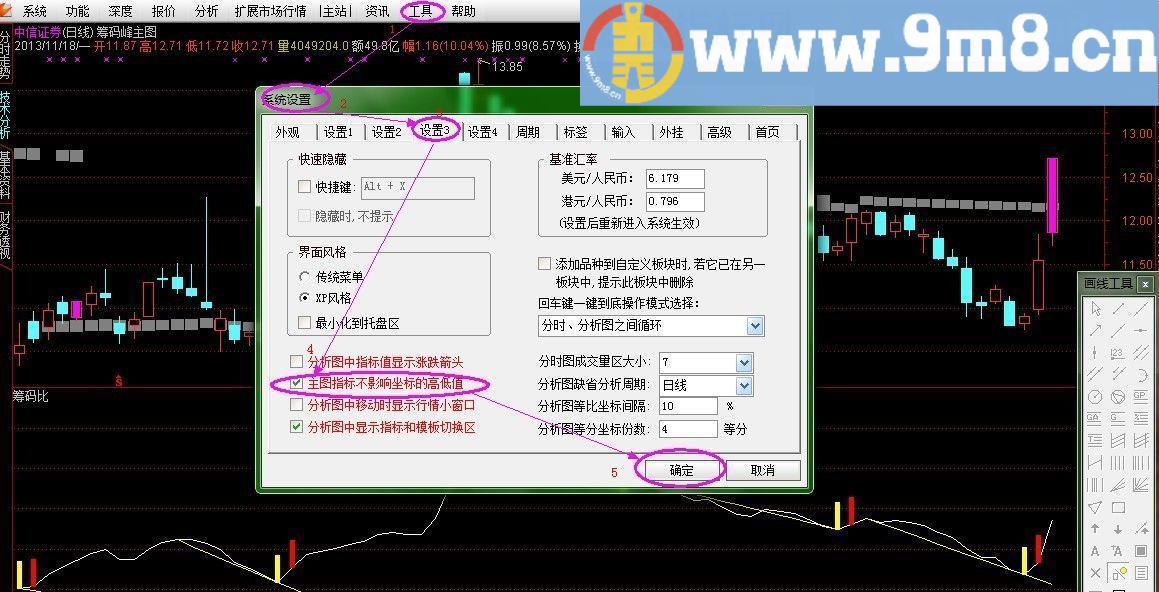 主图显示套牢筹码 无未来 通达信公式 九毛八公式指标网