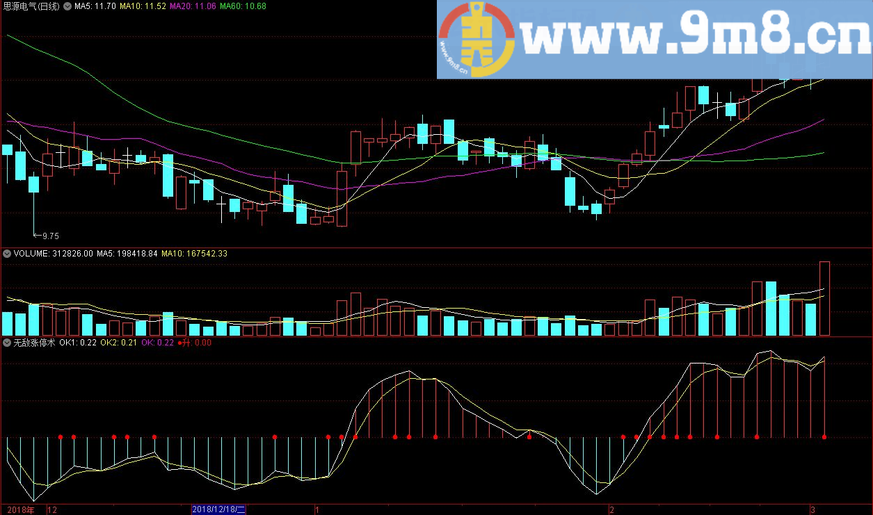 无敌涨停术 通达信指标 源码 贴图