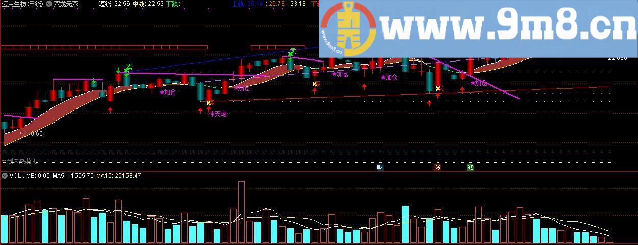 资金统计 双龙出海 通达信主图/副图指标 九毛八公式指标网