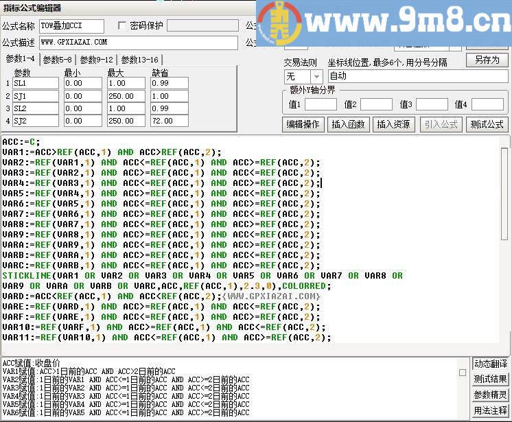 TOW叠加CCI 通达信副图指标 源码 贴图