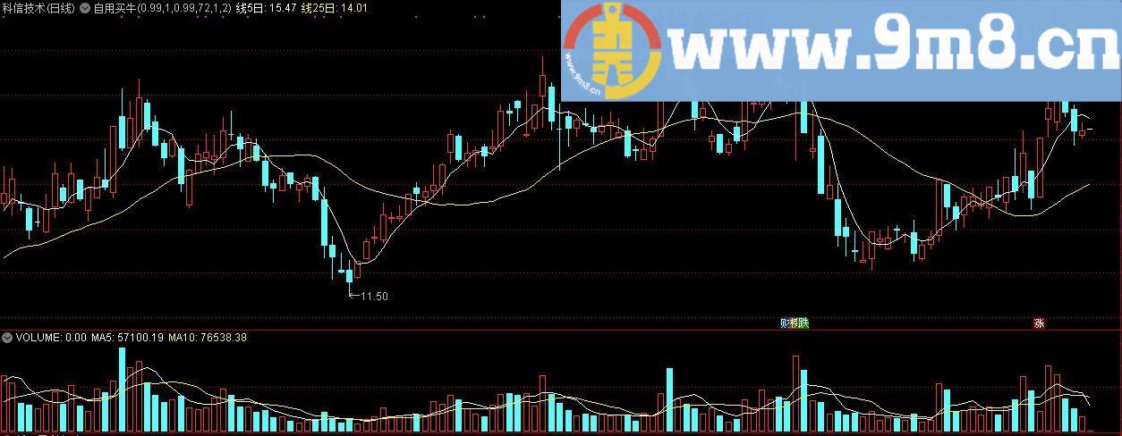 本人自用买牛 通达信主图指标 九毛八公式指标网