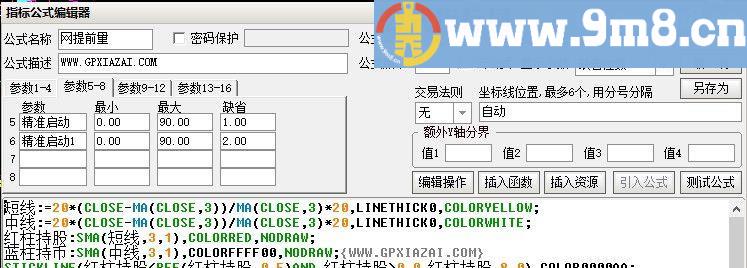 网提前量 通达信副图指标 源码 贴图