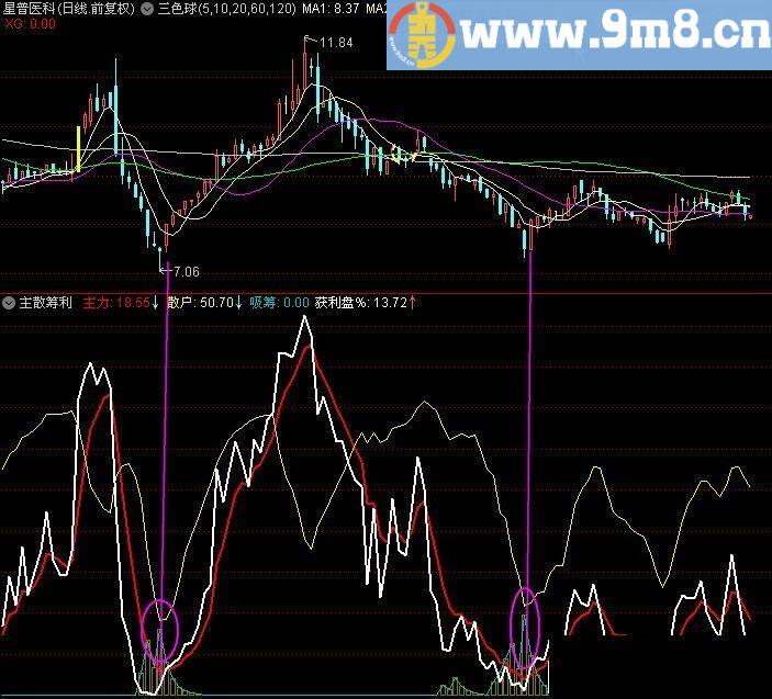 主散筹利 量神指标 准确神奇 通达信副图指标 源码 贴图