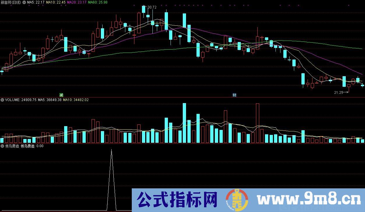 候鸟勇追 通达信副图/选股指标 源码 贴图